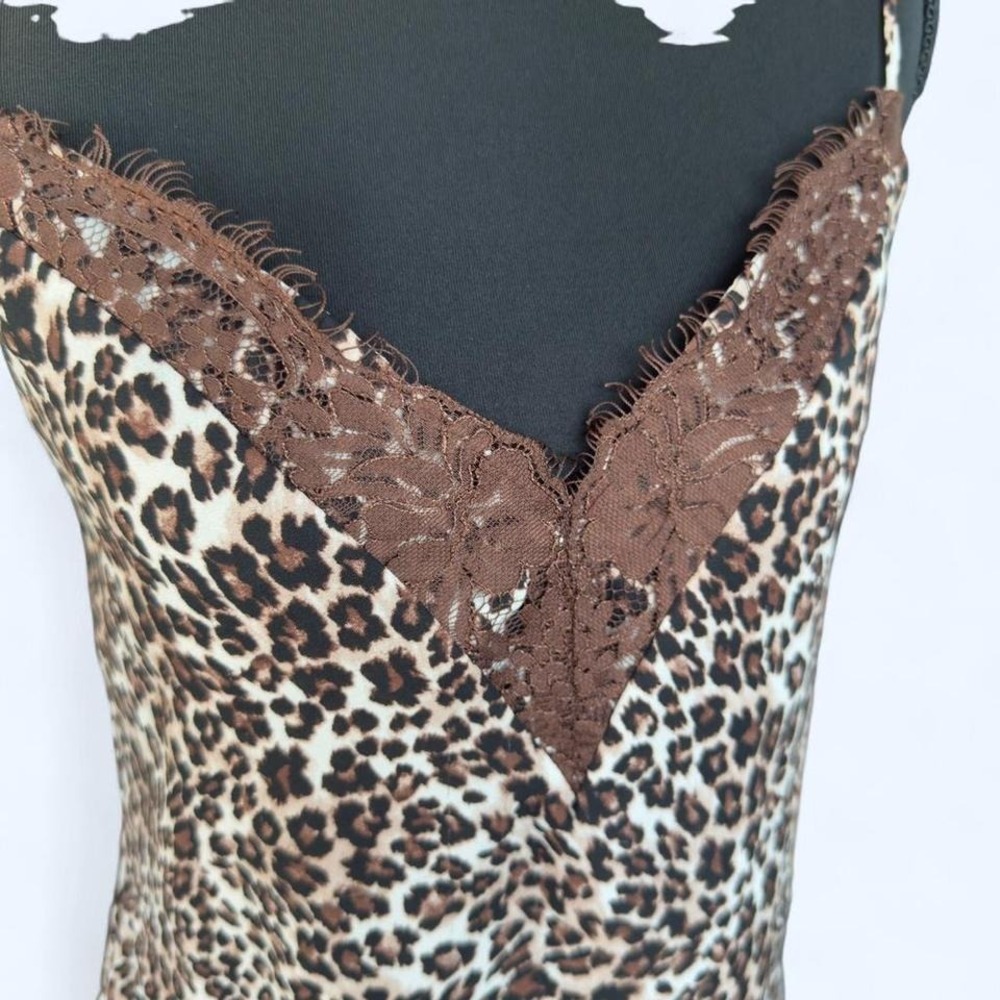 Y2K leopard print lace‎ cami - Picture 2 of 6